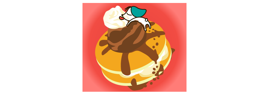 15_シロ＆ホットケーキ